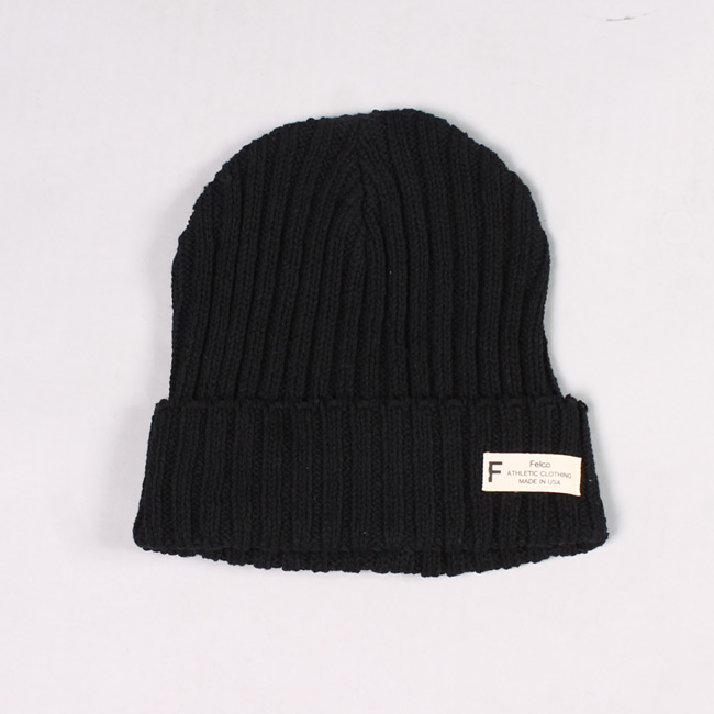 KNIT WATCHCAP MADE IN USA - BLACK