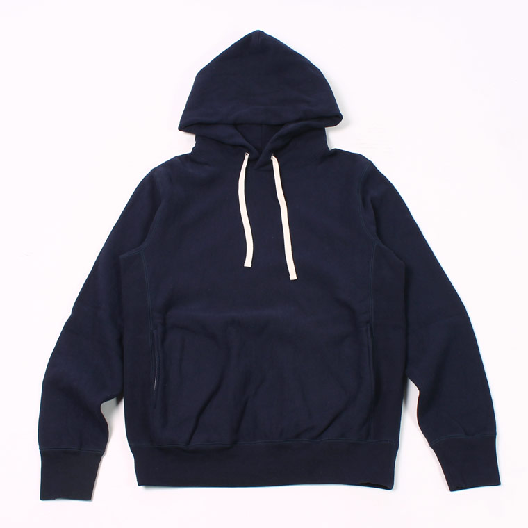 16oz NEW HEAVY WEIGHT TERRY INVERSE WEAVE SWEAT HOODED PULLOVER - ITALIAN NAVY