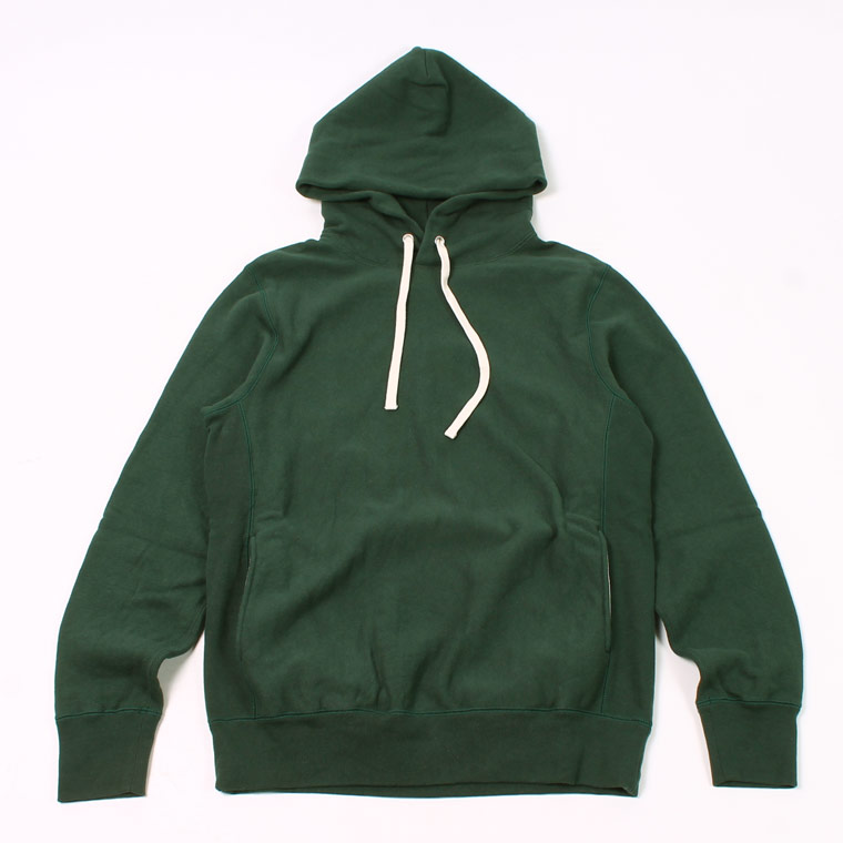 16oz NEW HEAVY WEIGHT TERRY INVERSE WEAVE SWEAT HOODED PULLOVER - DK GREEN