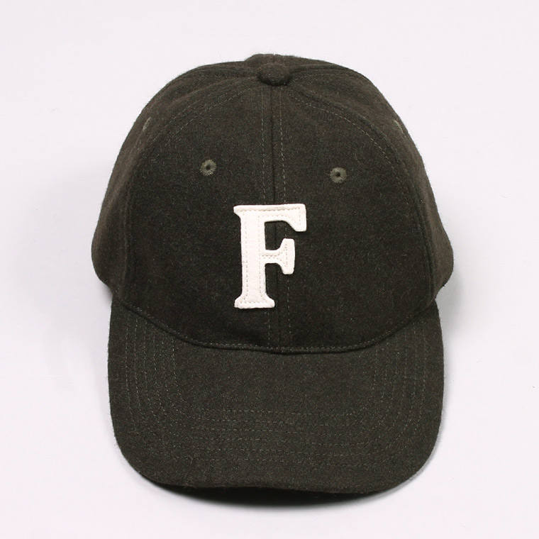WOOL 6 PANNEL BASEBALL CAP - OLIVE / F NATURAL