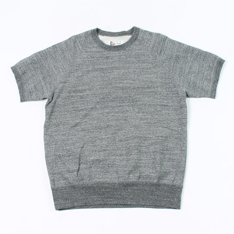 S/S RAGLAN SWEAT LT WEIGHT FRENCH TERRY - HEATHER CHARCOAL