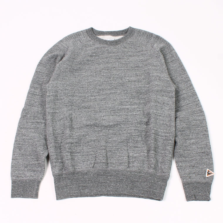 L/S RAGLAN SWEAT 12oz LT WEIGHT FRENCH TERRY - HEATHER CHARCOAL