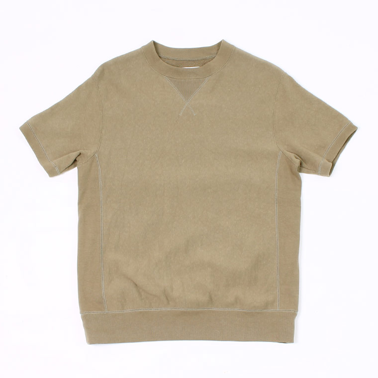 S/S INVERSE WEAVE SWEAT 12oz LT WEIGHT FRENCH TERRY - BRITSH KHAKI