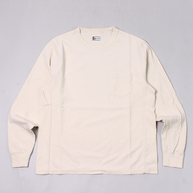 L/S NEW INVERSE WEAVE TEE 7oz 18SINGLE JERSEY - NATURAL