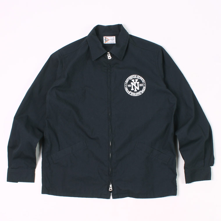 COTTON SPORTS PRINTED JACKET VENTILE GEAR HIGH DENSITY OX WATER REPELLENT - NAVY_NY CIRCLE RUBBER PRINT
