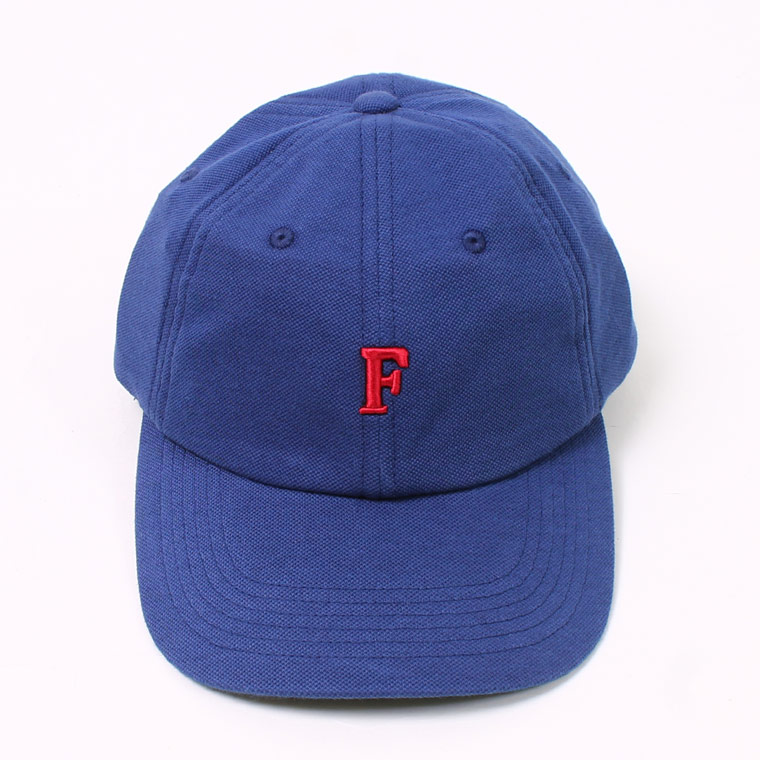 PIQUE BB CAP w/ SMALL EMBROIDERY - BRIGHT NAVY_F_DK RED
